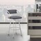 Armen Living Scranton 26" Swivel Slate Gray Faux Leather and Silver Metal Bar Stool 795044878233 - alternate 7